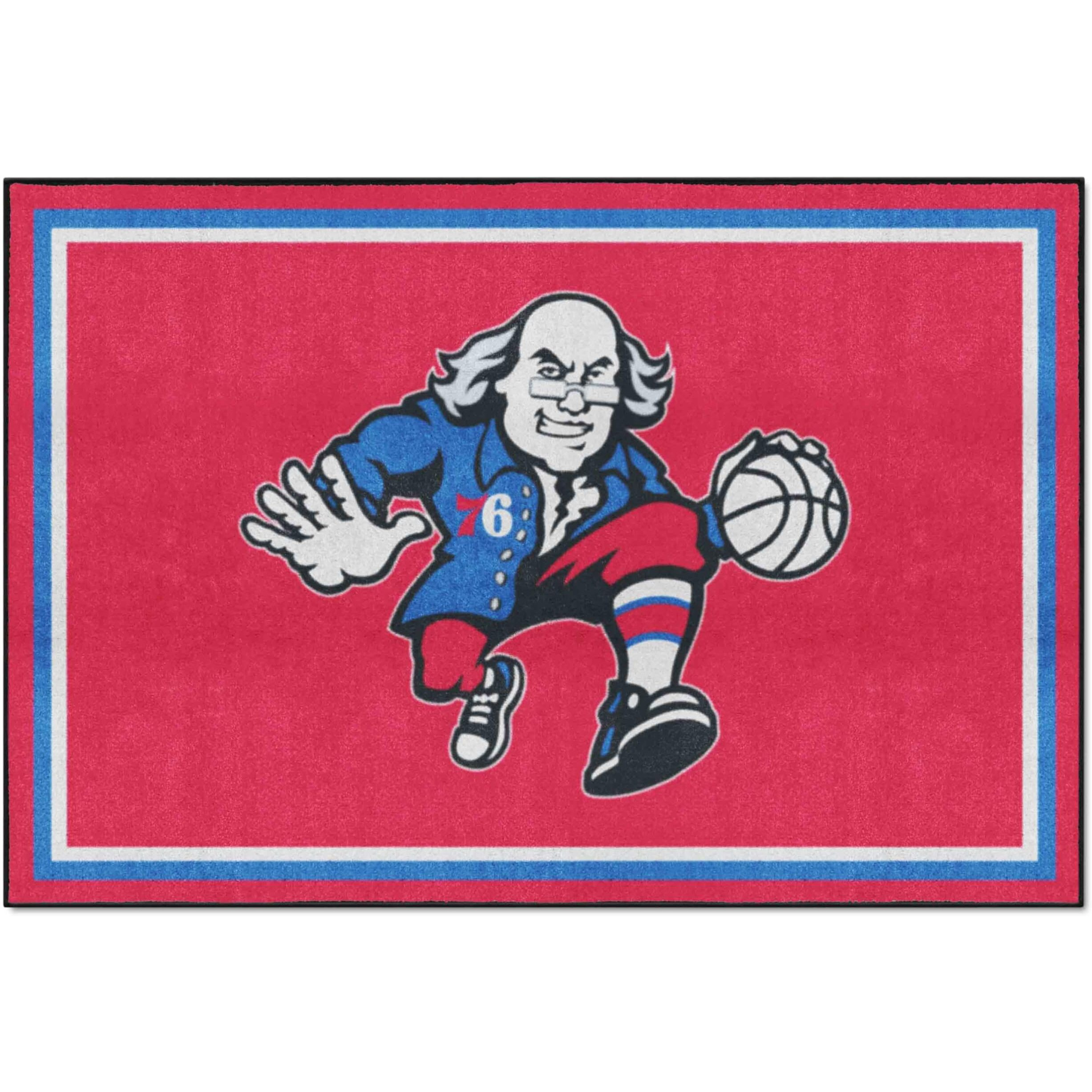 FANMATS 37070 Philadelphia 76ers Ulti-Mat Rug - 5ft. x 8ft. | Sports Fan Area Rug, Home Decor Rug and Tailgating Mat