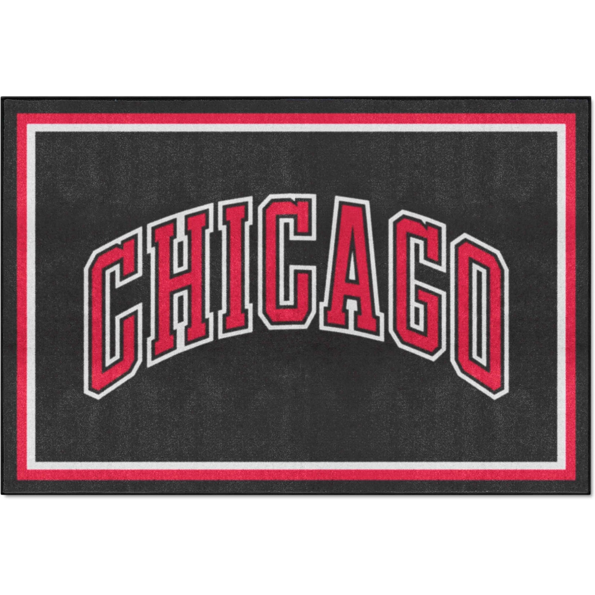 FANMATS 36901 Chicago Bulls 4ft. x 6ft. Plush Area Rug