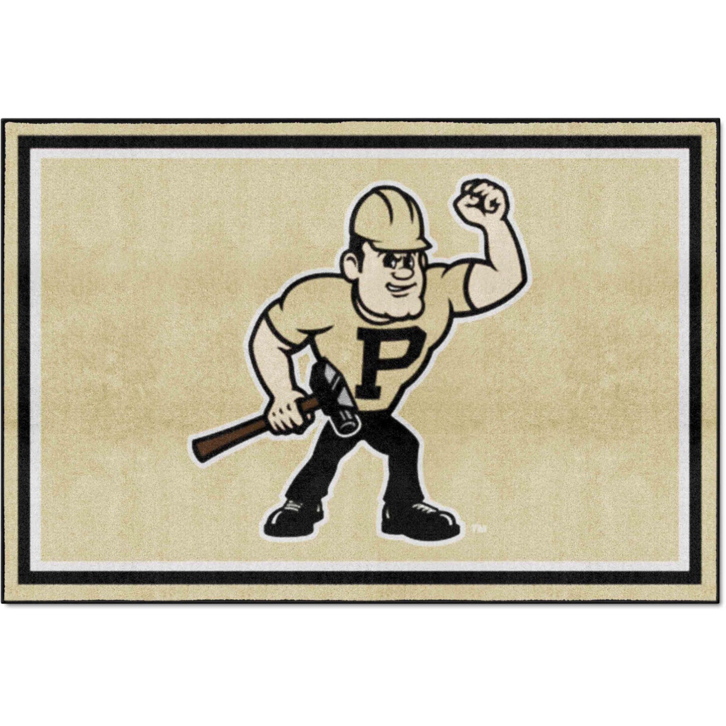 FANMATS 36515 Purdue Boilermakers 8ft. x 10 ft. Plush Area Rug