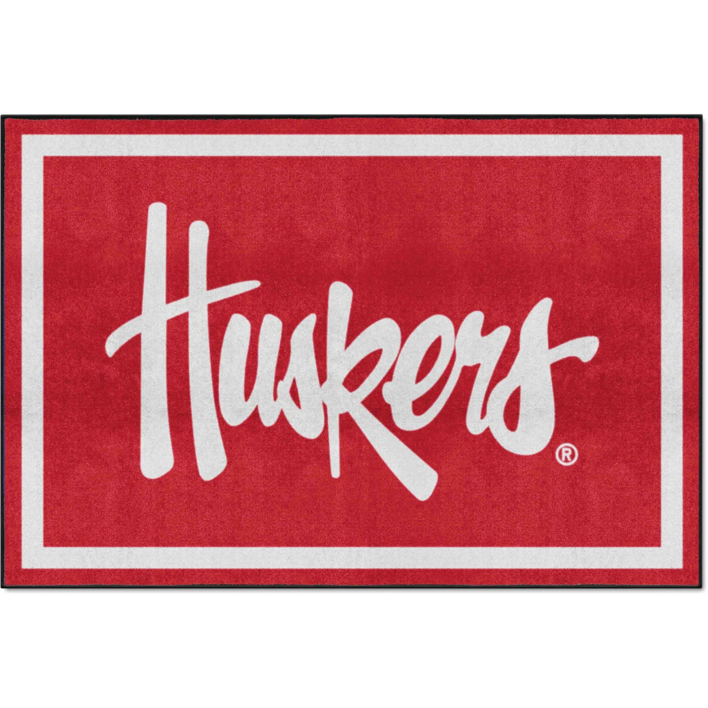 FANMATS 36406 Nebraska Cornhuskers 5ft. x 8 ft. Plush Area Rug