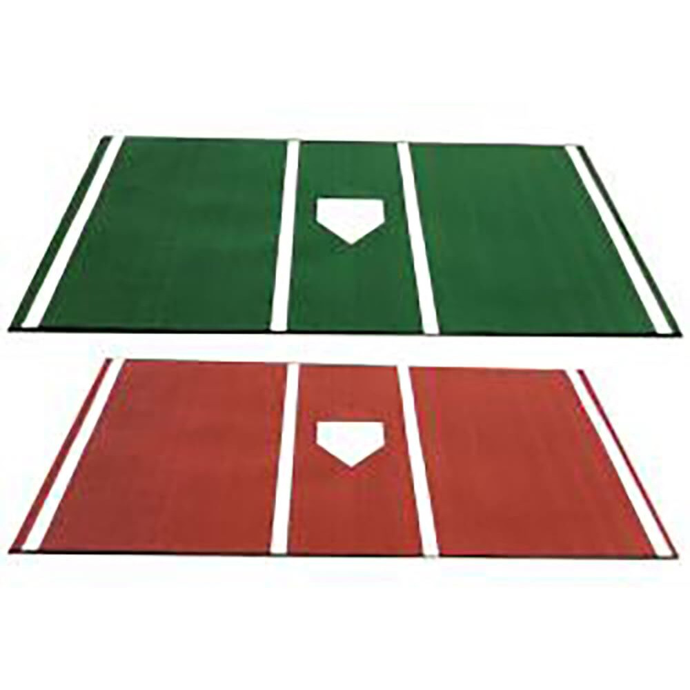 Cimarron Sports Outdoor Practice Deluxe 6x12 Home Plate Mat W Throw Down Home Plate - Green