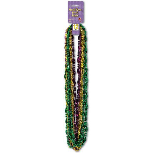 Ddi Mardi Gras Swirl Beads (Pack Of 72)