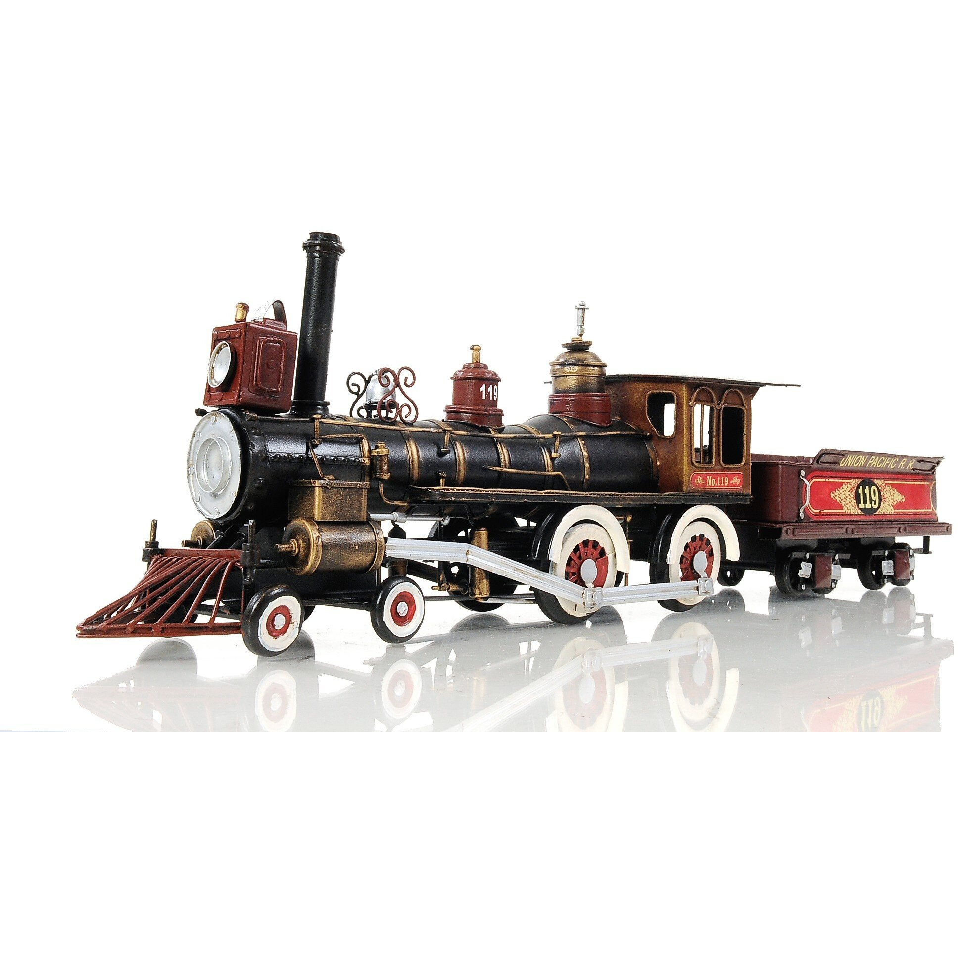 Old Modern Handicrafts Model of Union Pacific Engine - 124 Scale Model - Made from Premium Quality Iron - A Museum Decoration Piece for Home & Office - 21.0 L x 3.8 W x 6.5 H Inches