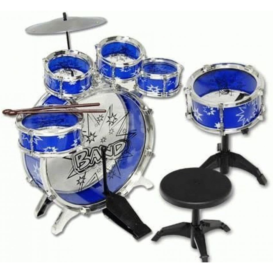 AZ Trading & Import PS75A-Blue Musical Instrument Drum Playset Blue PS75A-BLUE