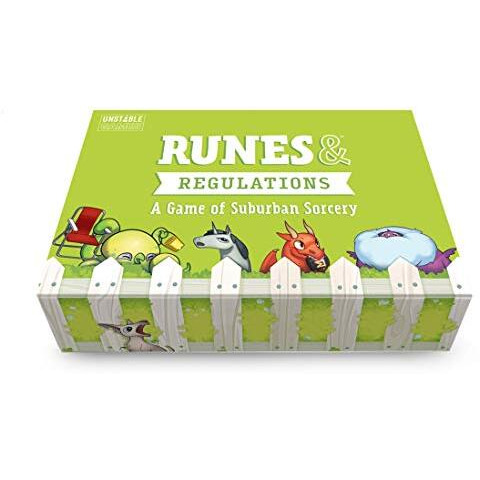 TeeTurtle Runes & Regulations Card Game - from The Creators of Unstable Unicorns - A Strategic Card Game & Party Game for Adults & Teens, Green