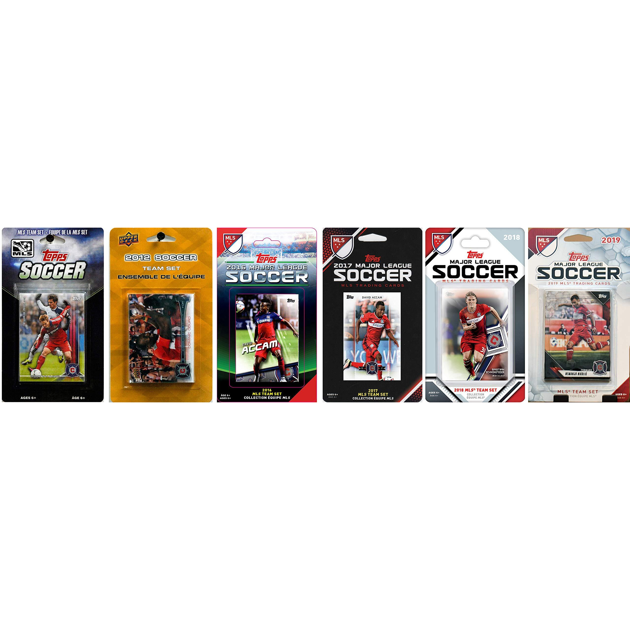 C & I Collectibles MLS Chicago Fire 6 Different Licensed Trading Card Team Sets