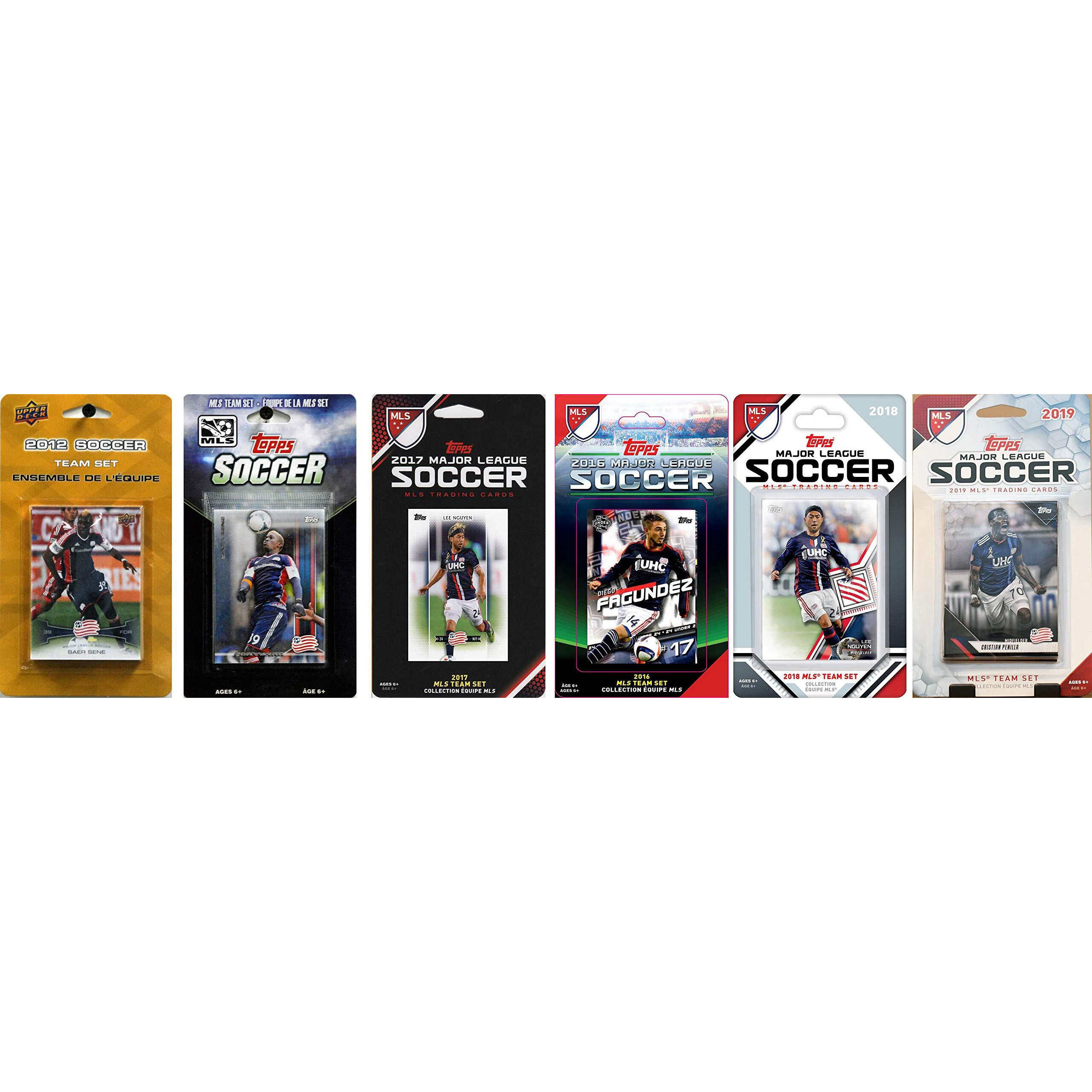 C & I Collectibles MLS New England Revolution 6 Different Licensed Trading Card Team Sets