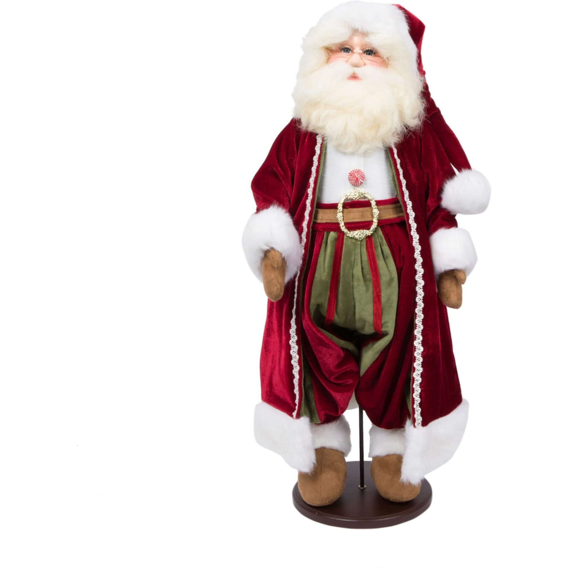 Vickerman 28  Deck The Halls Collection Santa Doll with Stand