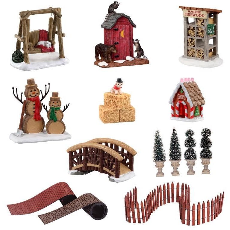 Lemax A4941 Village Accessories for Christmas, Assorted Designs (Pack of 60)