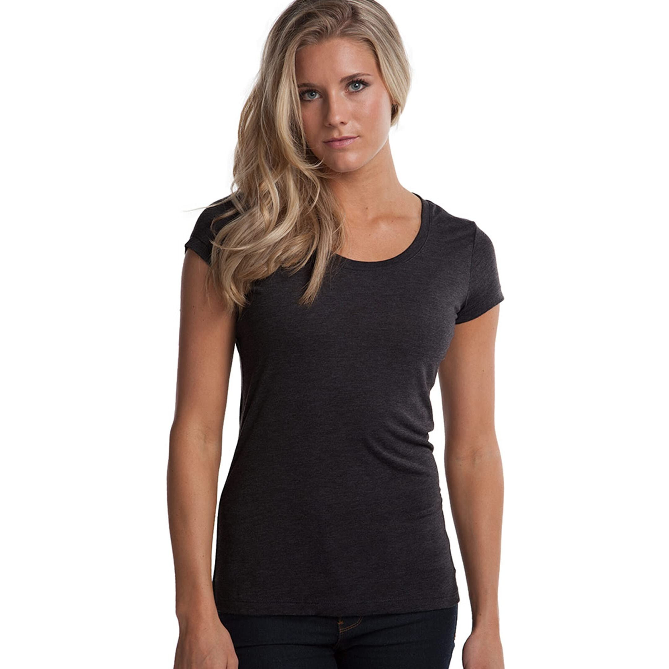 Cariloha Bamboo-Viscose Scoop Tee - Moisture Wicking Scoop-Neck Tee for Women - Medium - Charcoal