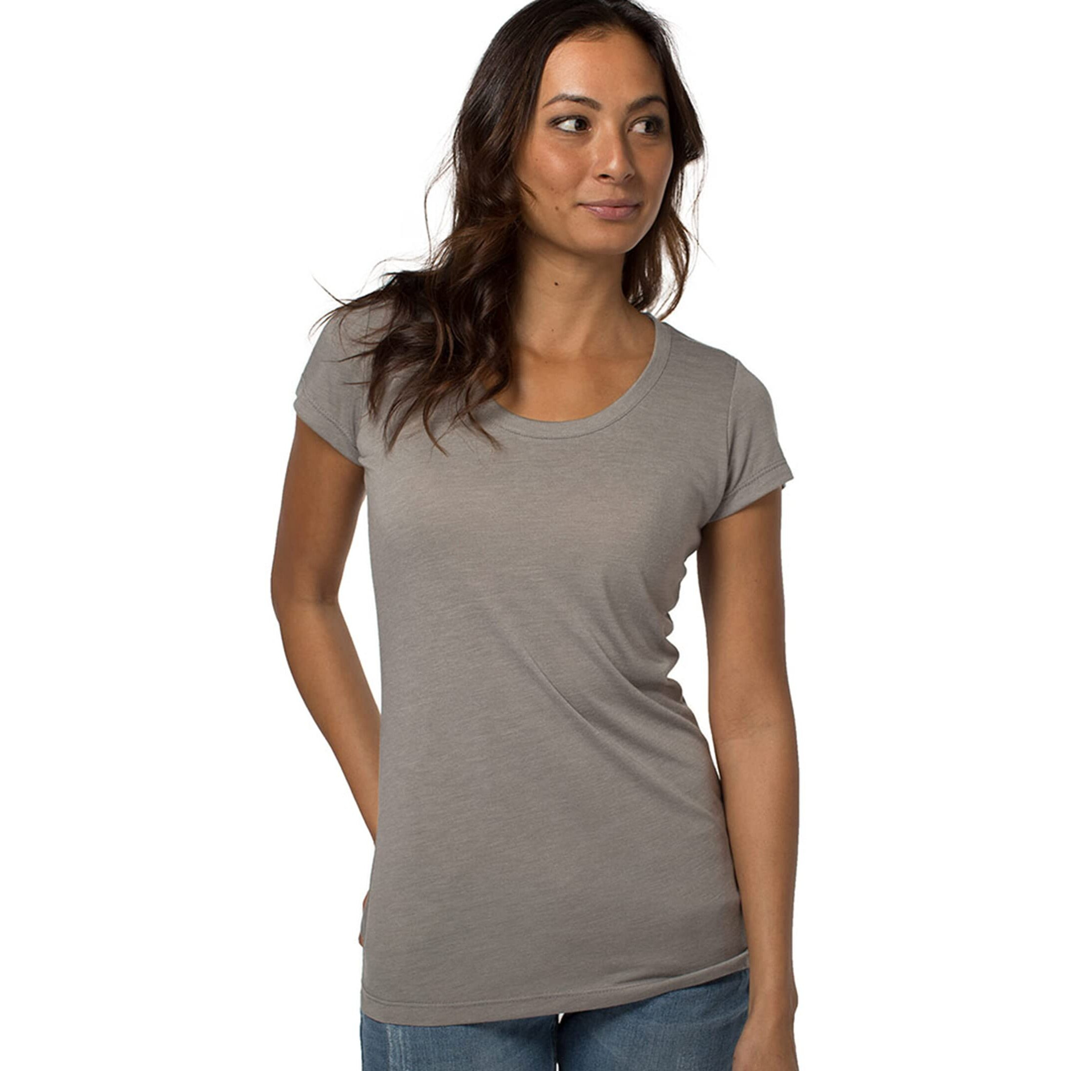 Cariloha Bamboo-Viscose Scoop Tee - Moisture Wicking Scoop-Neck Tee for Women - X-Large - Gray