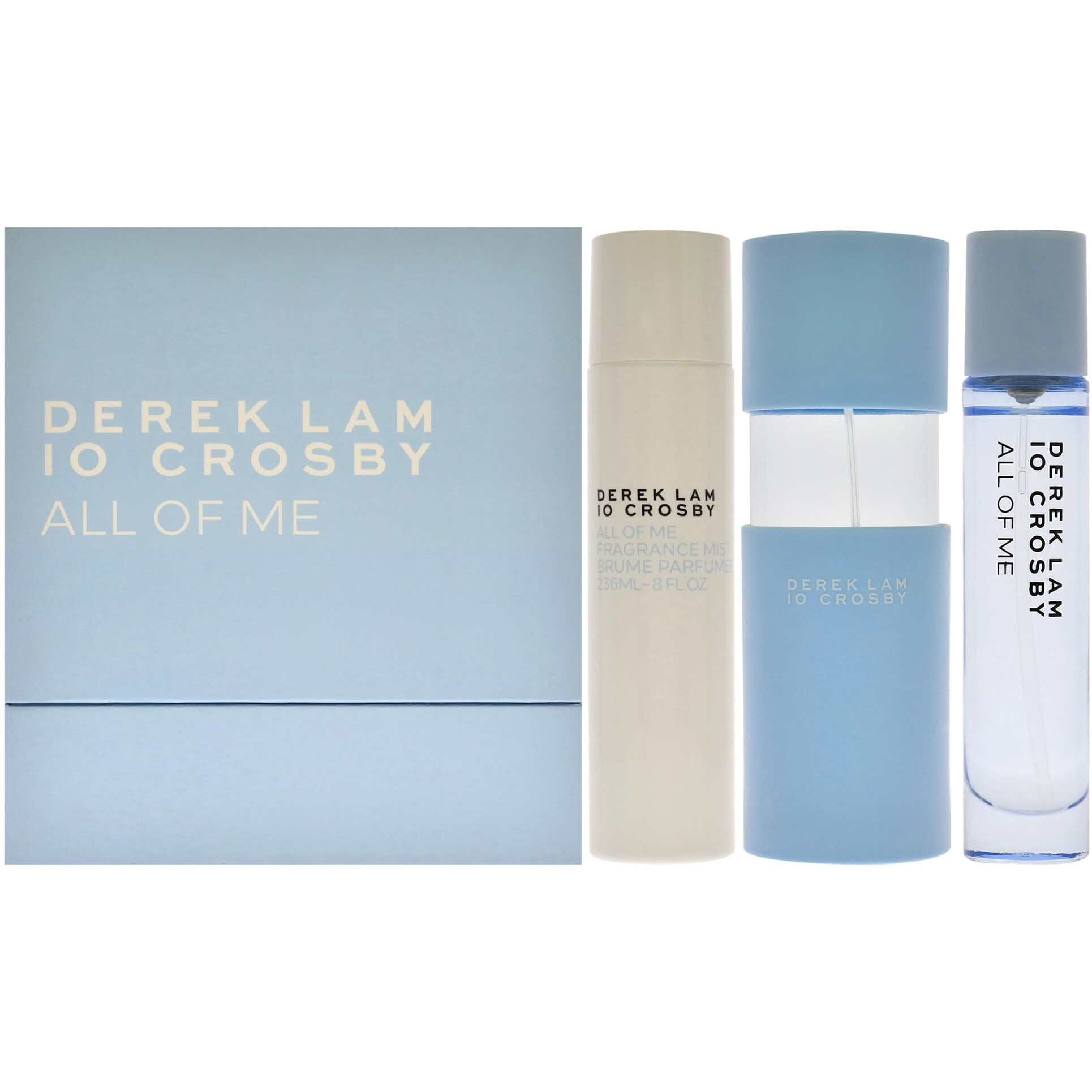 Derek Lam All of Me 3.4oz EDP Spray, 10ml EDP Spray, 8oz Fragrance Mist Women 3 Pc Gift Set