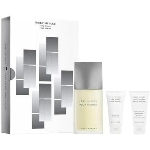 Issey Miyake Leau Dissey Pour Homme for Men - 3 Pc Gift Set 4.2oz EDT Spray, 1.7oz Shower Gel, 1.7oz After Shave