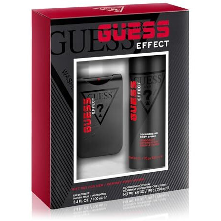 GUESS Effect Grooming Men/Homme Eau de Toilette 2 Piece Gift Set - Cologne Spray 3.4 Fl. Oz. & Deodorizing Body Spray 6.0 Oz.