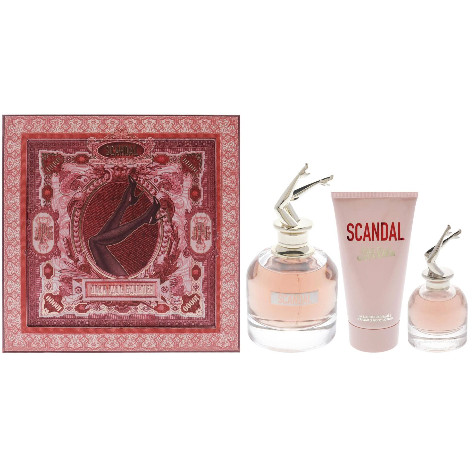 Jean Paul Gaultier Scandal for Women - 3 Pc Gift Set 2.7oz EDP Spray, 0.20oz EDP Spray, 2.5oz Perfumed Body Lotion