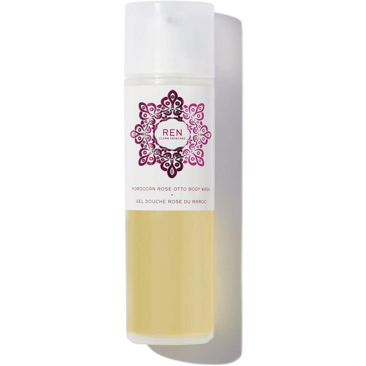 REN Clean Skincare Moroccan Rose Otto Body Wash (6.8 Fl Oz) Daily Shower Gel to Cleanse, Refresh & Purify Skin