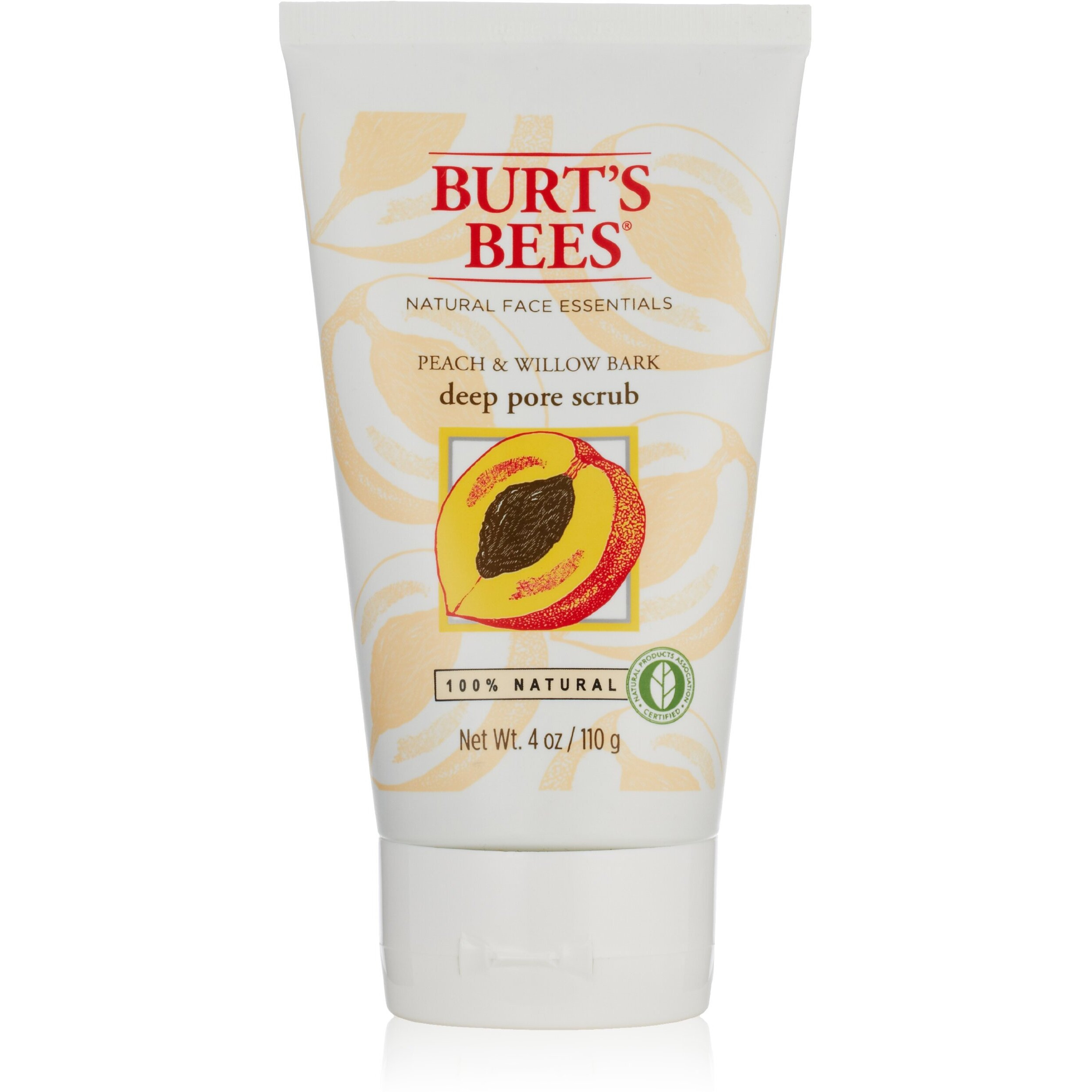 Burt's Bees Peach and Willowbark Deep Pore Scrub, 4 Ounces (Pack of 2)