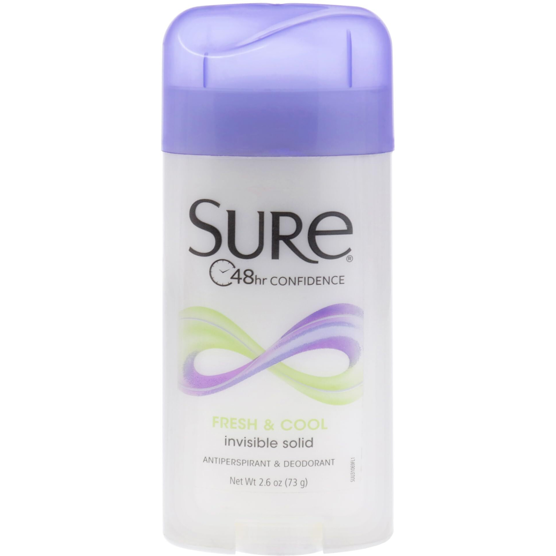 Sure Anti-Perspirant & Deodorant Invisible Solid Fresh & Cool 2.60 oz (Pack of 6)