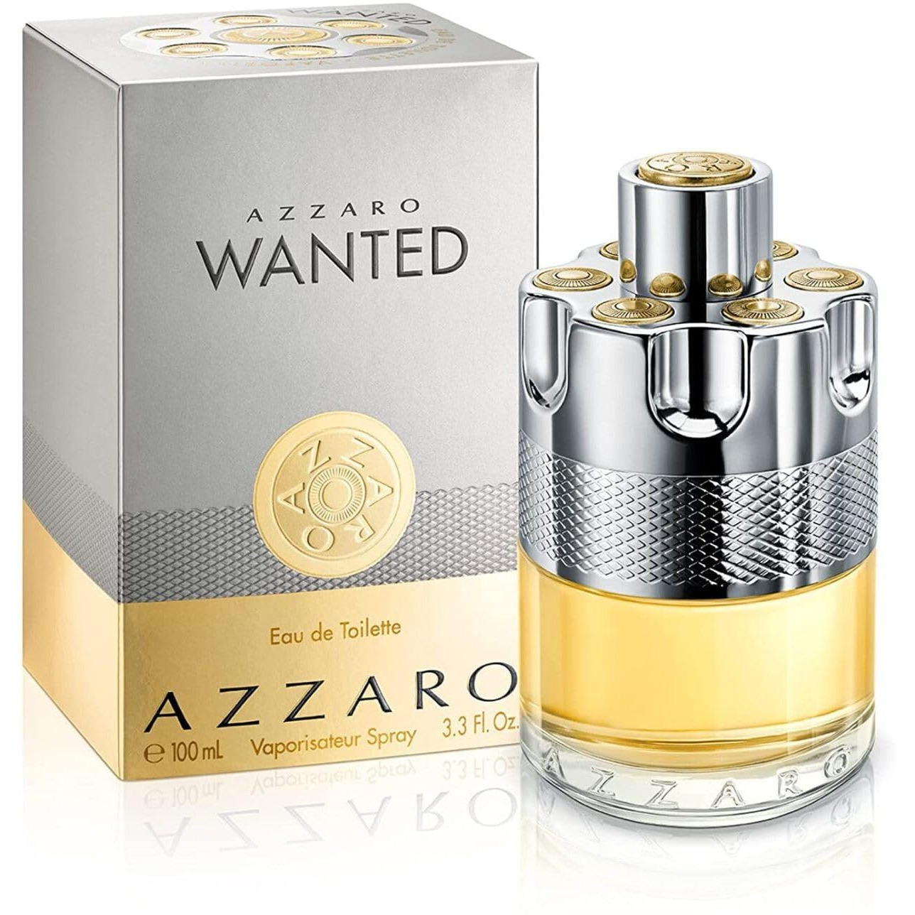 Azzaro Wanted Eau de Toilette - Vibrant & Irresistible Mens Cologne - Woody, Citrus & Spicy Fragrance - Cardamom, Lemon, Vetiver - Everyday Wear - Luxury Perfumes for Men - Full Size, 3.3 Fl. Oz