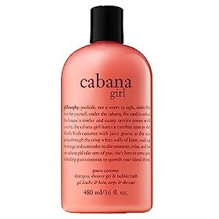 philosophy Cabana Girl Shampoo, Shower Gel & Bubble Bath, 16 Fl Oz (Pack of 1)