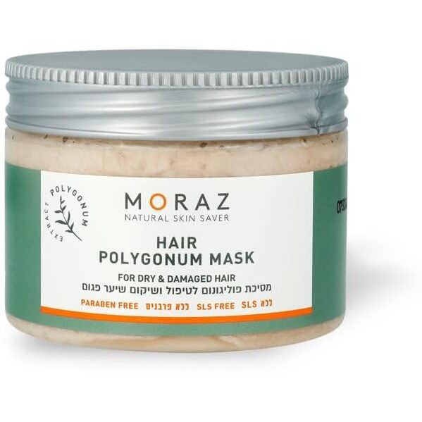 Moraz Polygonum Hair Mask - Intensive Hair Treatment for Dry Damaged Hair - Hair Moisturizer Safe for Colored and Chemically Treated Hair - 12 oz