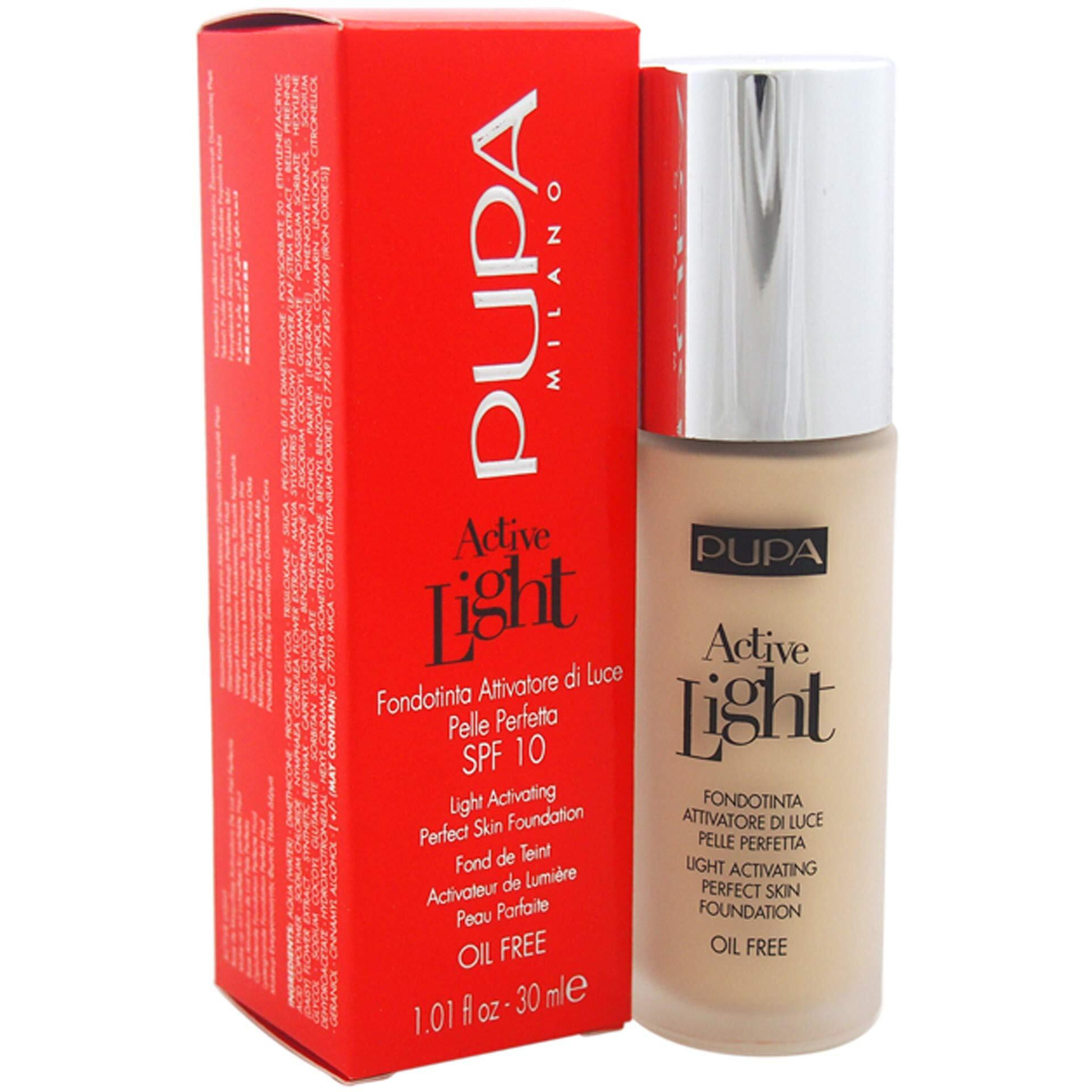 Active Light Light Activating Perfect Skin Foundation SPF 10-002 Ivory by Pupa Milano for Women - 1.01 oz Foundation