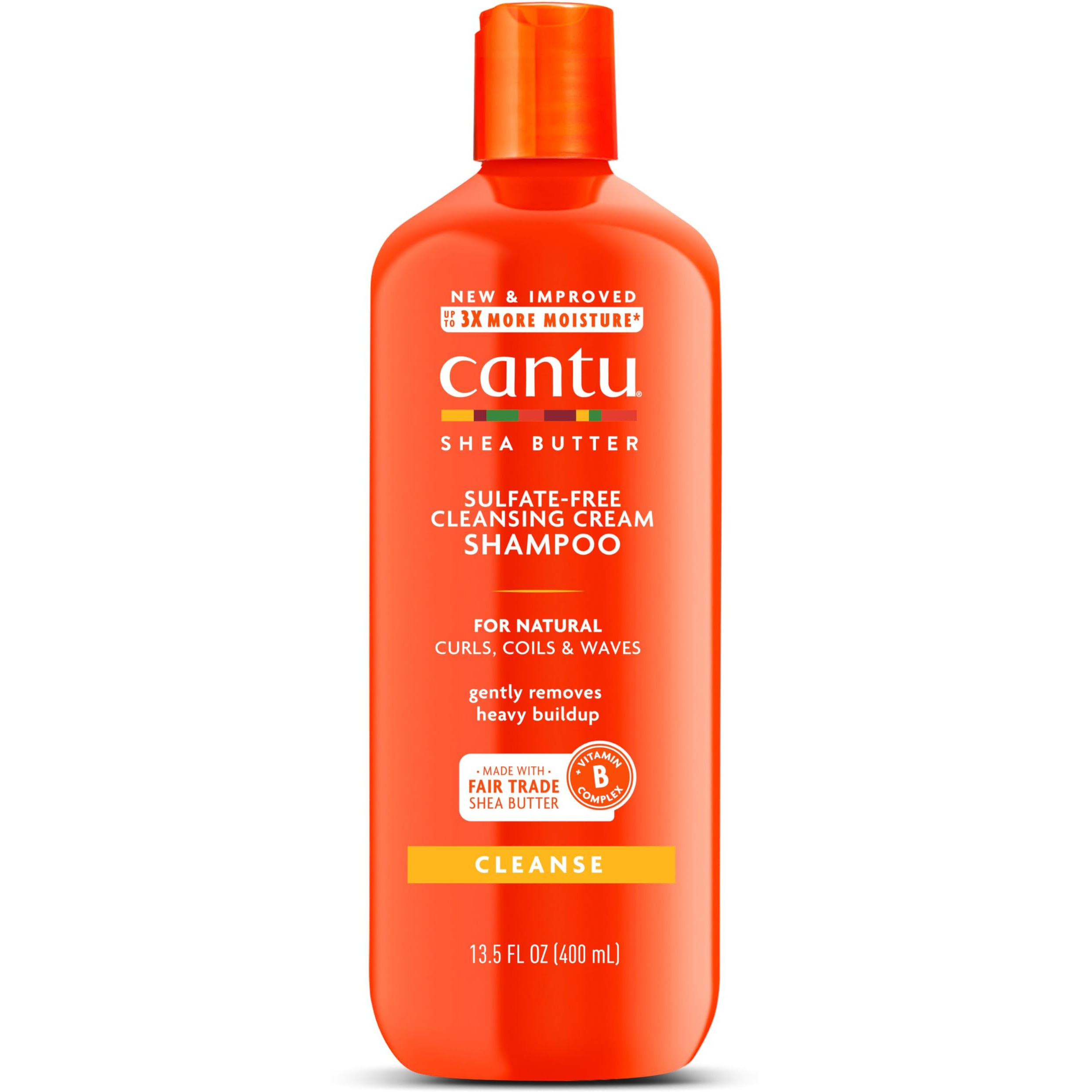 Cantu Shea Butter for Natural Hair Sulfate-Free Cleansing Cream Shampoo, 13.5 Ounce