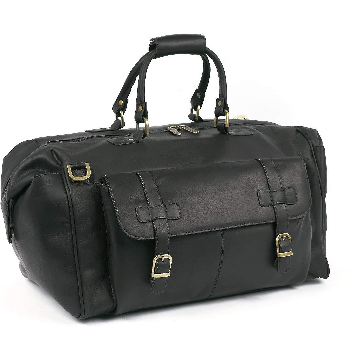 Claire Chase Millionaire's Leather Duffel Bag in Black