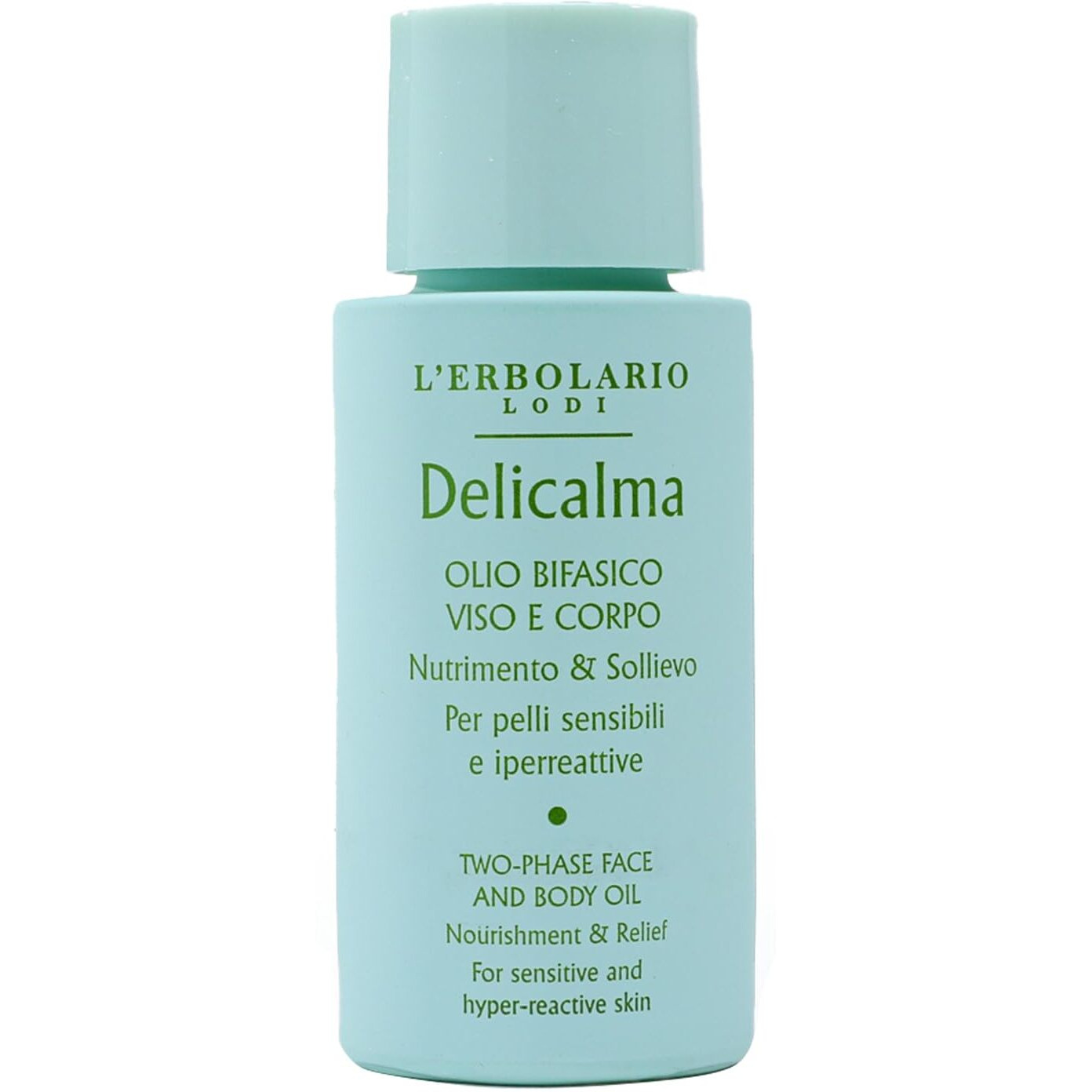 L'Erbolario Delicalma Two-Phase Face And Body Oil - Ginger Extract protects The Skin - Plum And Sunflower Oil Provide Organic Nourishment And Relief - For Sensitive And Hyper-Reactive Skin - 1 Oz