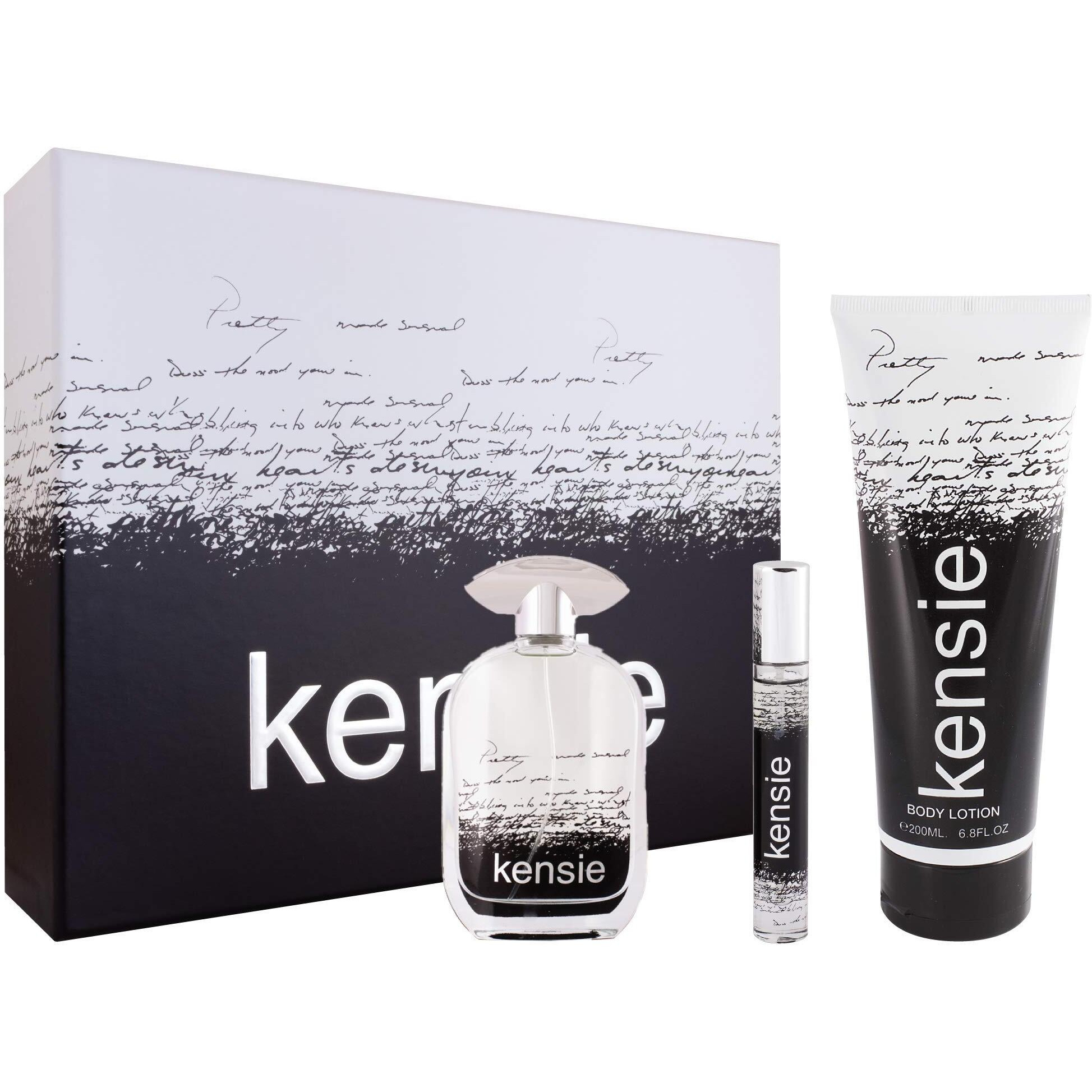 Kensie Fragrance for Her Eau De Parfum 3.4 FL. Oz, Eau De Parfum 0.3 FL. Oz, and Body Lotion 6.8 Oz