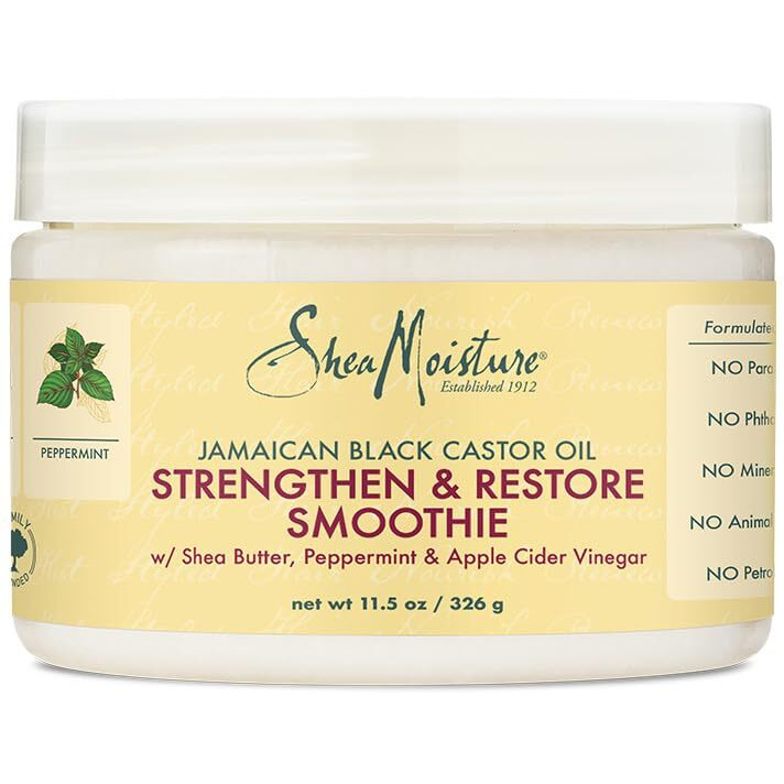 Shea Moisture Jamaican Black Castor Oil Strengthen & Restore Smoothie Cream for Unisex, 12 Ounce