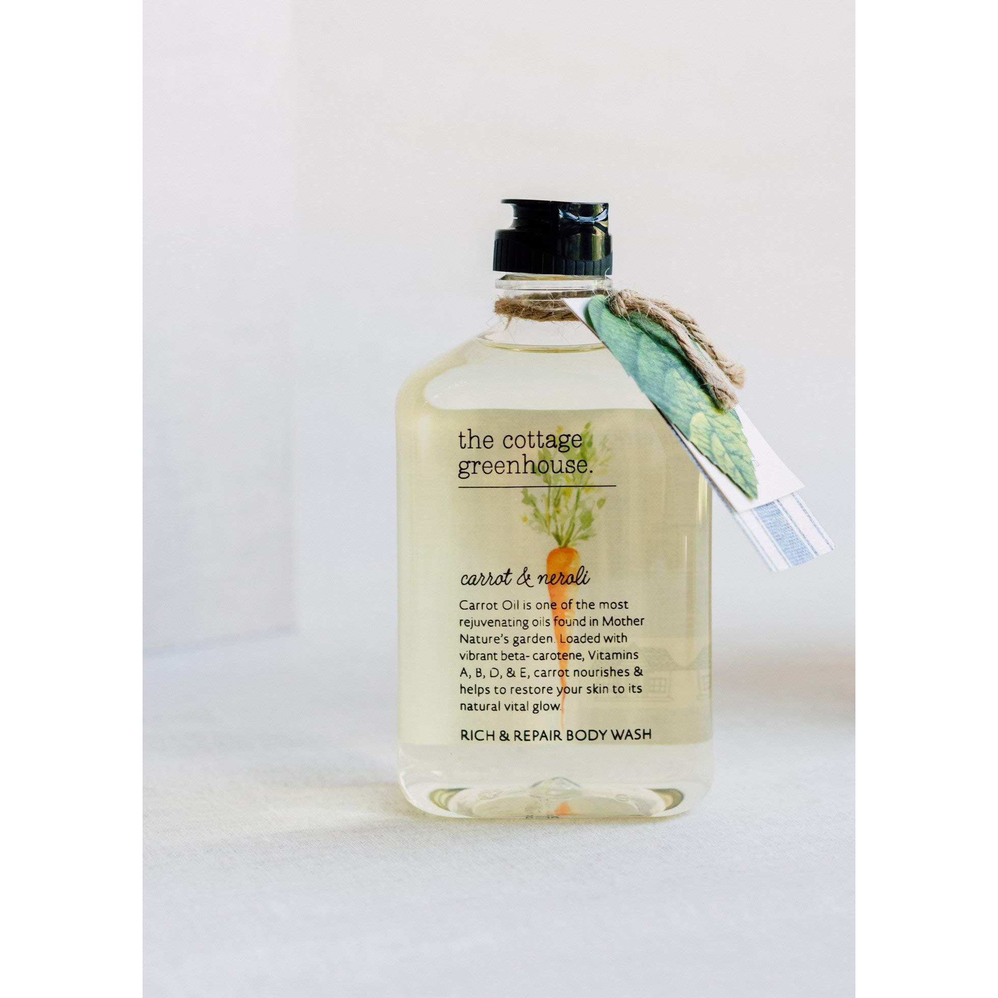 The Cottage Greenhouse Sugar Beet & Blossom Body Wash | Fragrant and Hydrating | Gentle Formula Including Coconut Oil & Cocoa Butter | 11.5 fl oz / 340 ml