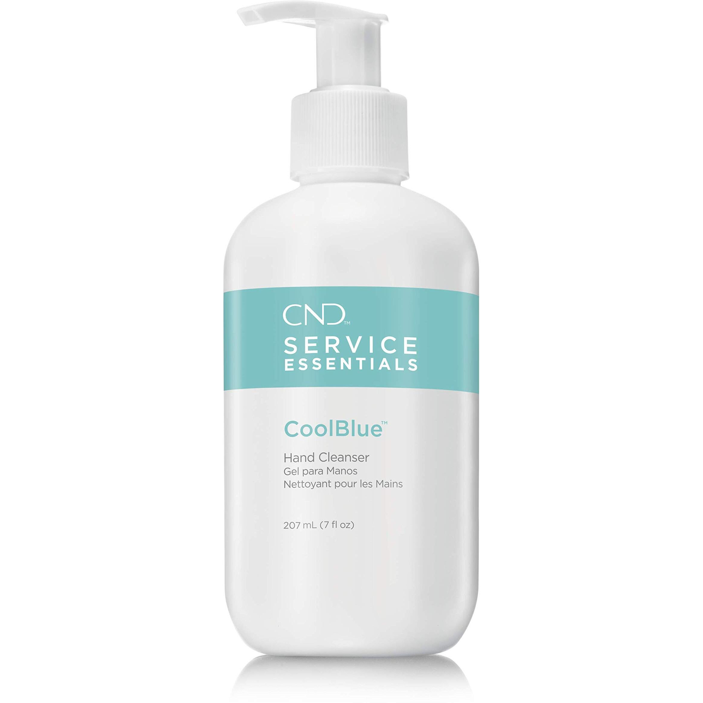 CND CoolBlue Hand & Nail Cleanser, Quick Dry Non-Sticky Water-free Moisturizing Lotion, 7 fl oz