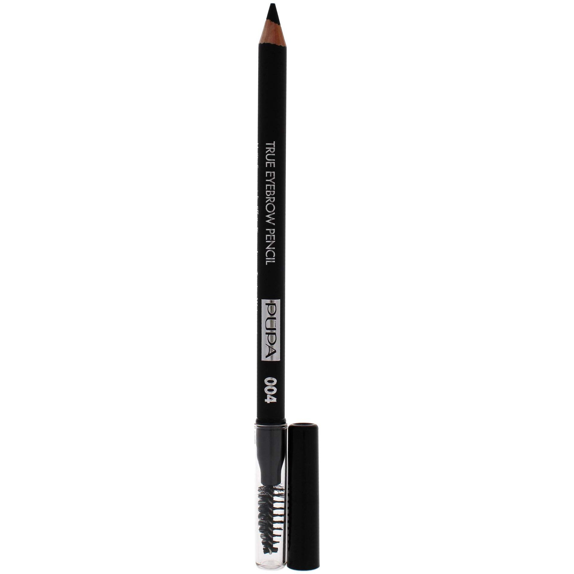 PUPA Milano True Eyebrow Pencil Pencil - Shape And Define Natural Looking Eyebrows - Fill And Volumize For Beautiful Thick Brows - Sculpt Arches With Smooth Precision - 004 Extra Dark - 0.038 Oz