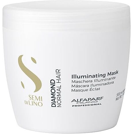 Alfaparf Milano Semi Di Lino Diamond Illuminating Hair Mask - Deep Conditioning Hair Treatment For Damaged & Dry Hair (17.4 oz)