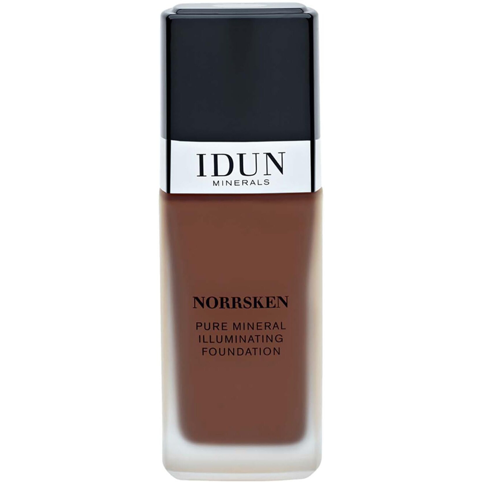 IDUN Minerals Liquid Norrsken Foundation - Silky Smooth Coverage - Luminous, Dewy Finish for Dry and Dull Skin - Water Resistant and Vegan Makeup - 224 Hilda - Neutral Medium Brown - 1.01 oz