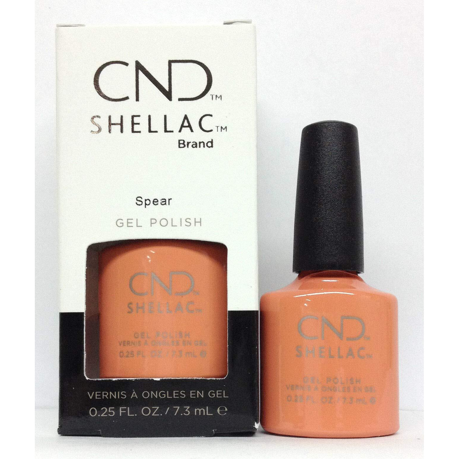 CND Shellac Gel Nail Polish, Long-lasting NailPaint Color with Curve-hugging Brush, Coral/Orange/Peach Polish, 0.25 fl oz