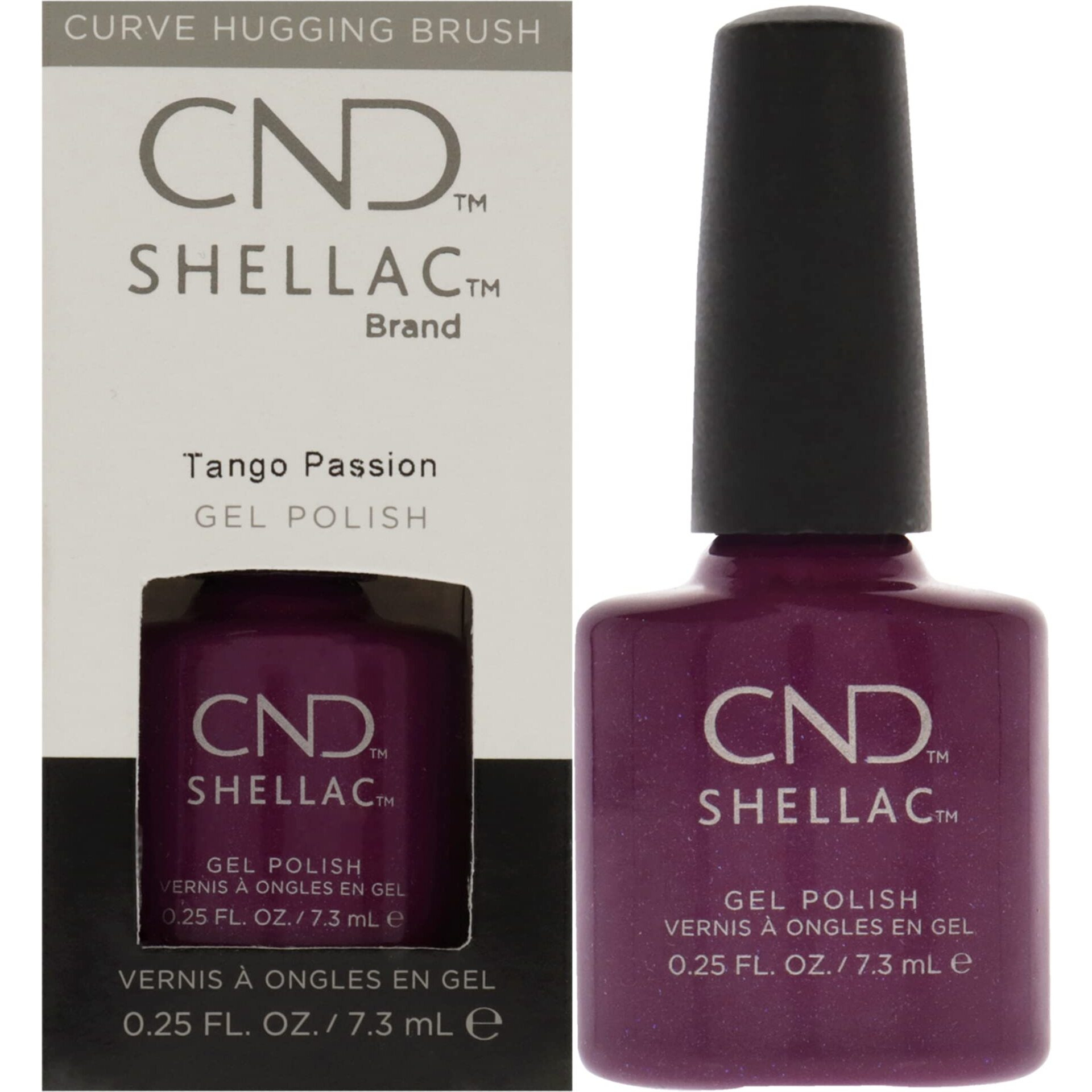 CND Shellac Gel Nail Polish, Long-lasting NailPaint Color with Curve-hugging Brush, Plum/Berry Polish, 0.25 fl oz