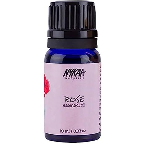 Nykaa Naturals Essential Oil, Rose, 0.33 oz - Hair Oil for Damaged Hair - Promotes Hair Growth - Body Oil - Face Oil to Unclog Pores, Smooth Wrinkles