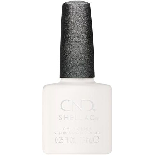 CND Shellac Gel Nail Polish, Long-lasting NailPaint Color with Curve-hugging Brush, White Polish, 0.25 fl oz