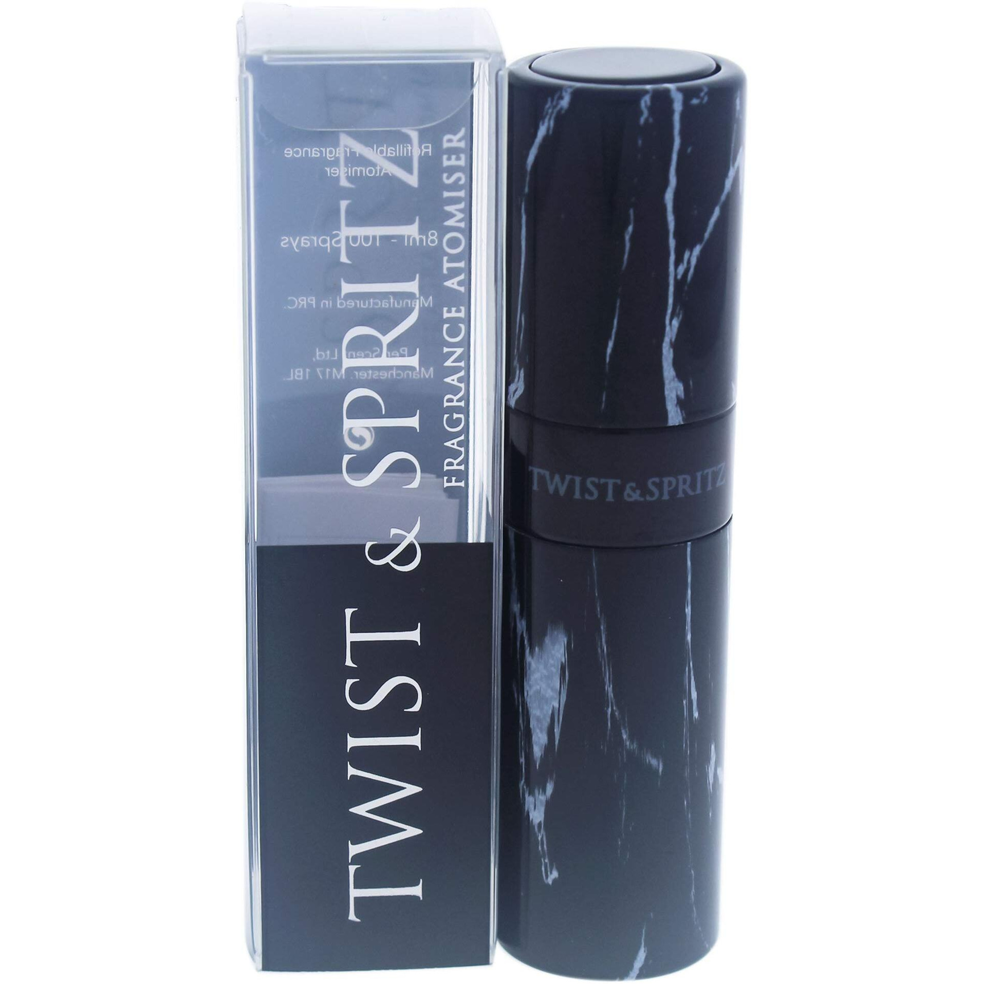 Twist and Spritz Atomiser, Black Marble