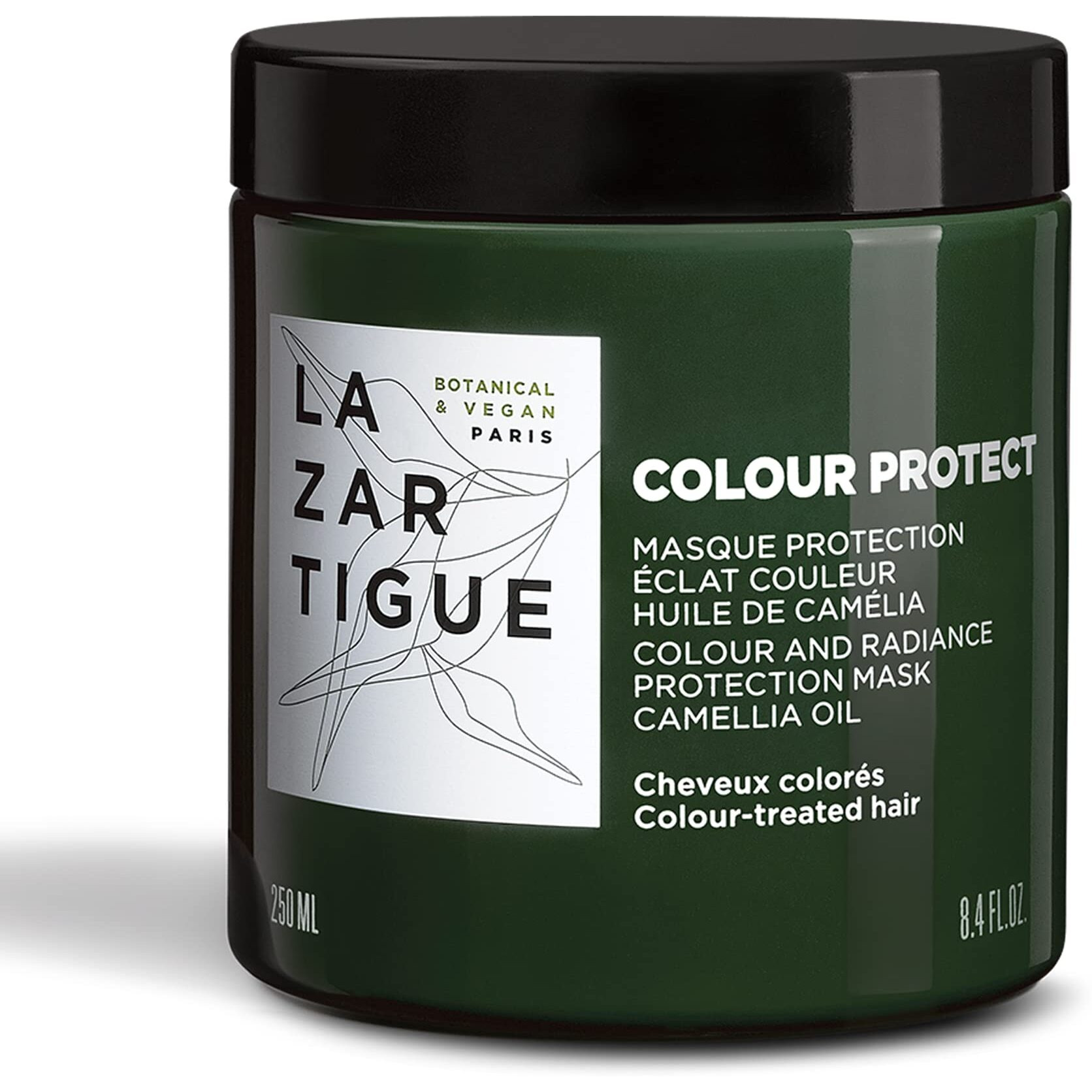 Lazartigue Colour Color & Radiance Protection Mask, Enriched with Camellia Oil, Nourishes Hair Fiber, Enhances & Leaves Hair Silky, Vegan, 8.4 Oz