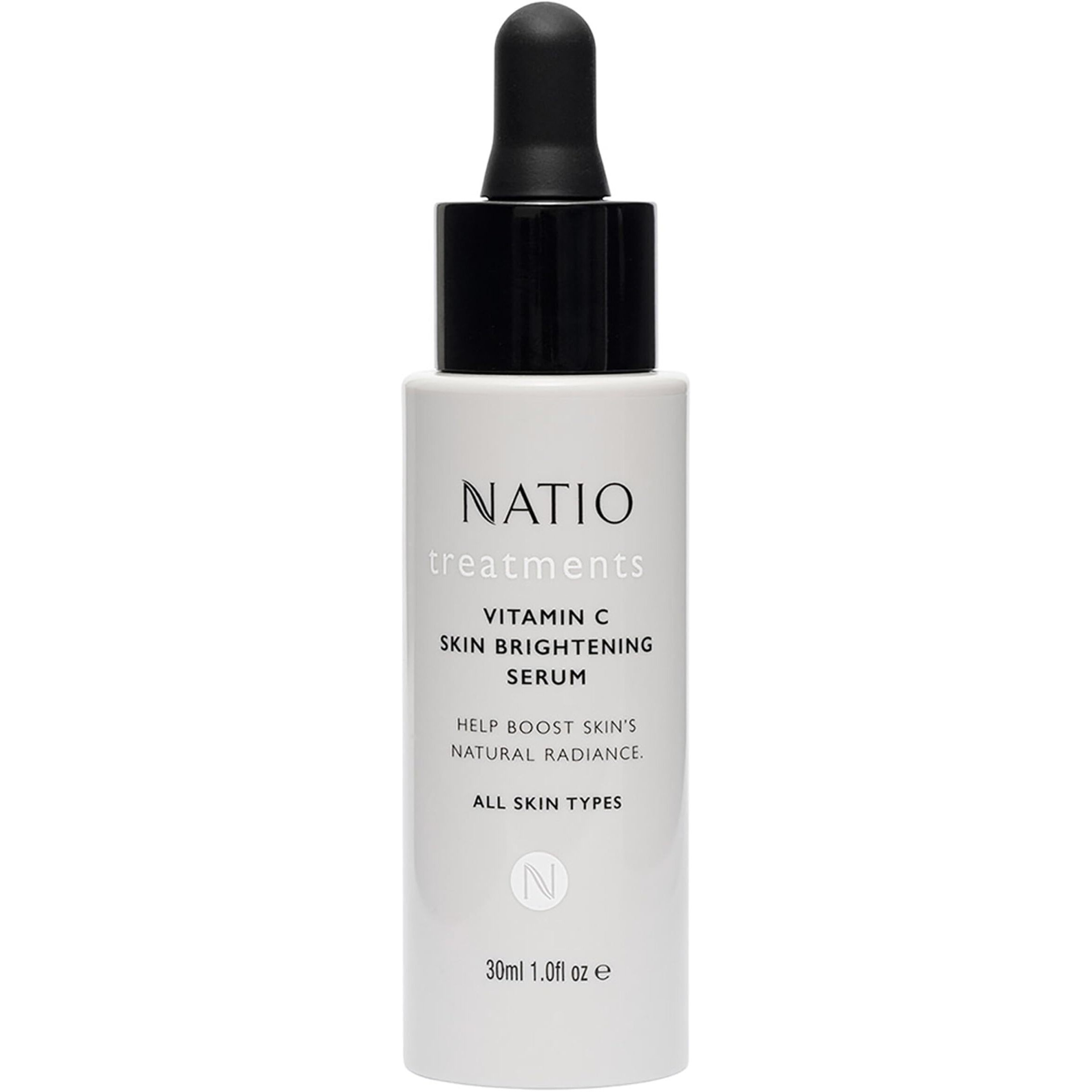 Natio Vitamin C Skin Brightening Serum, 1 oz - Antioxidant-Rich Vitamin C Face Serum - Radiance Boost with Aloe Vera, Shea Butter for All Skin Types