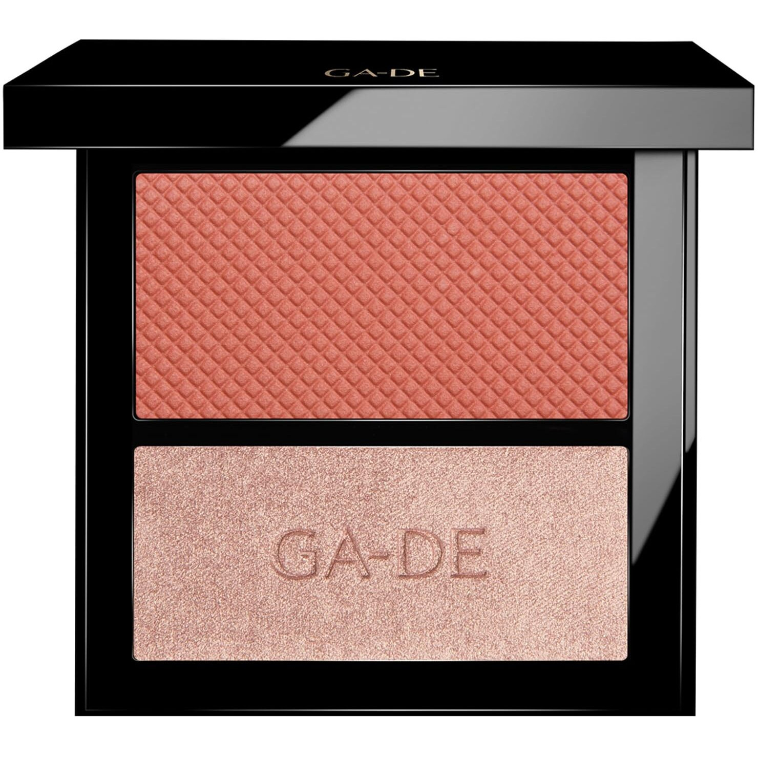 GA-DE Velveteen Blush and Shimmer Duet, 48 - Formulated with Micronized Pearls and Pigments for Sculpting Face and Dcollet - Paraben-Free - 0.26 oz