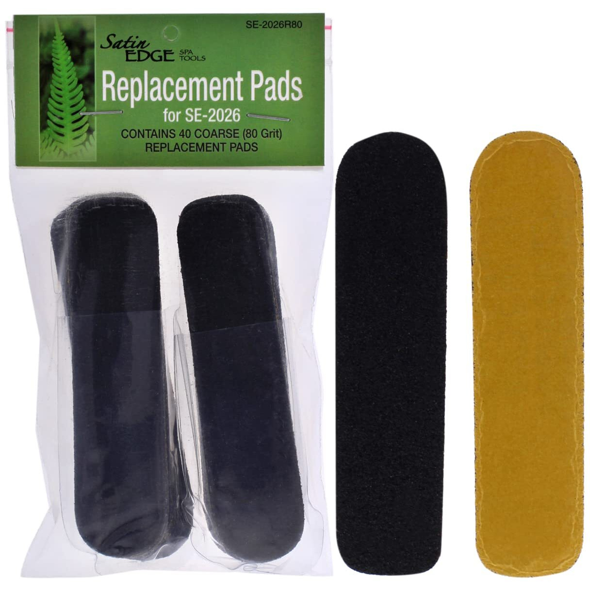 Satin Edge Replacement Pads - SE-2026 80-Grit for Unisex 40 Pc Grit Strips