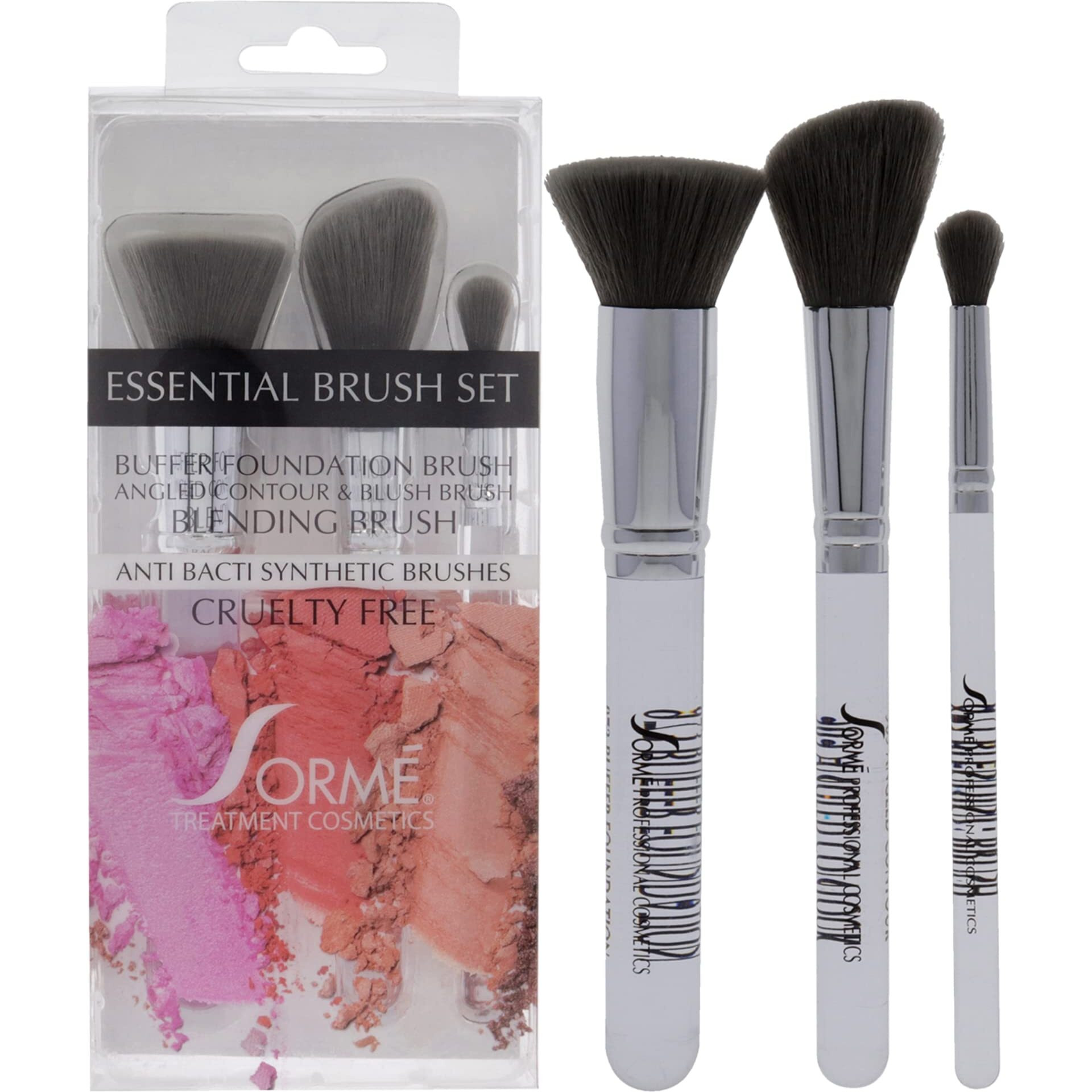 Sorme' Treatment Cosmetics Professional Brush Set C (967,969,971), Soft Fibers, Flawless Blending, Comfortable Grip, Professional Application, Crease Blending