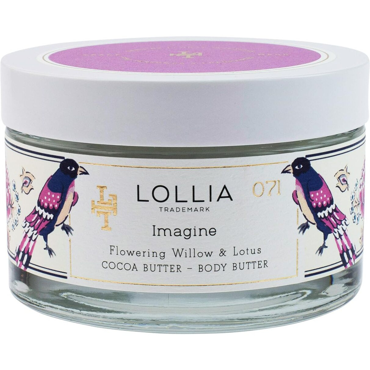 LOLLIA Imagine Body Butter, 5.5 oz. - Flowering Willow & Lotus Fragrance - Shea Butter & Cocoa Butter, Body Lotion for Women, Hydrating & Smooth Body Moisturizer