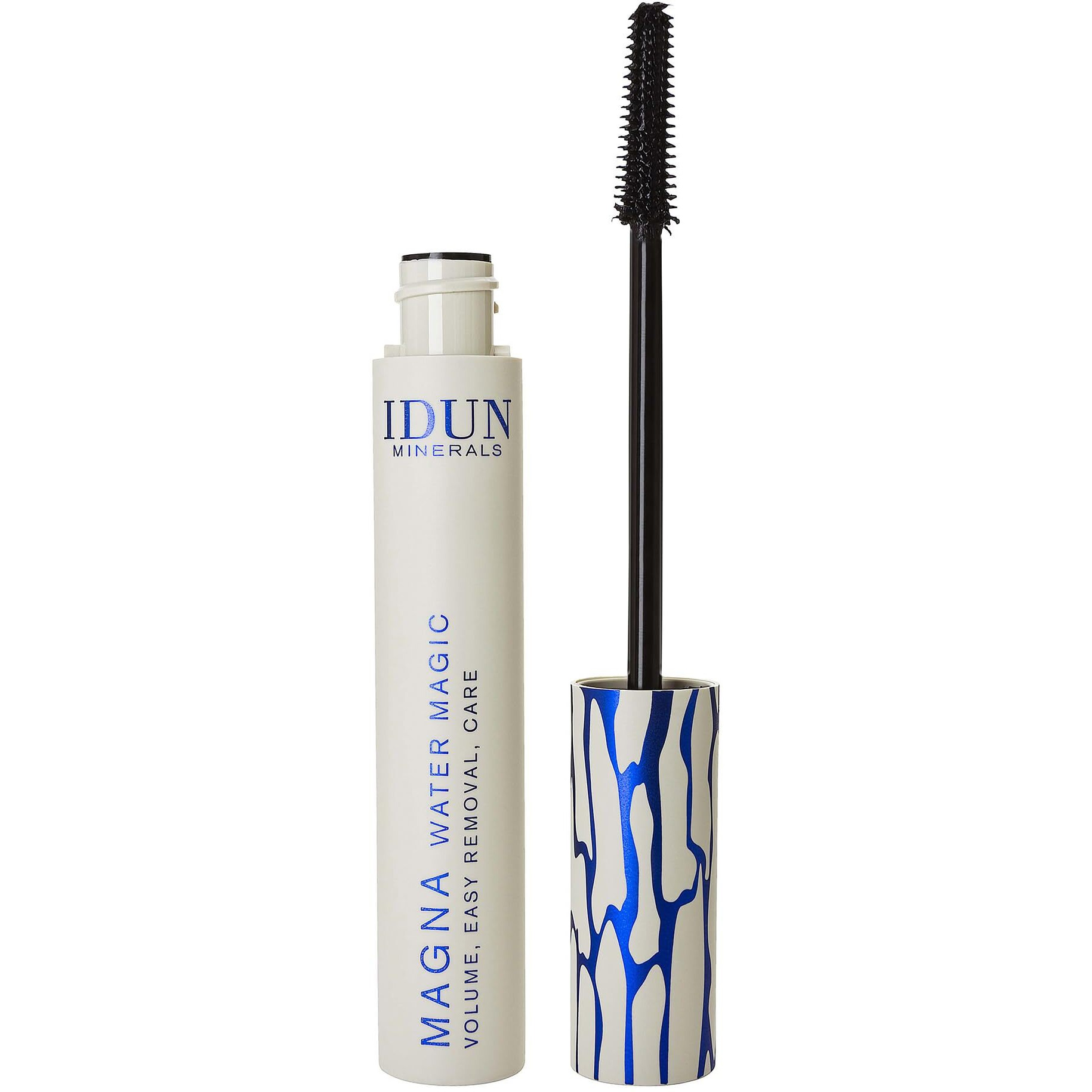 IDUN Minerals Mascara Magna Water Magic - Washable, Lash Enhancing Formula for Intense Volume and Curl - Precise Rubber Brush Applicator - Creamy, Smudge Proof Mineral Pigment Formula - 0.46 oz