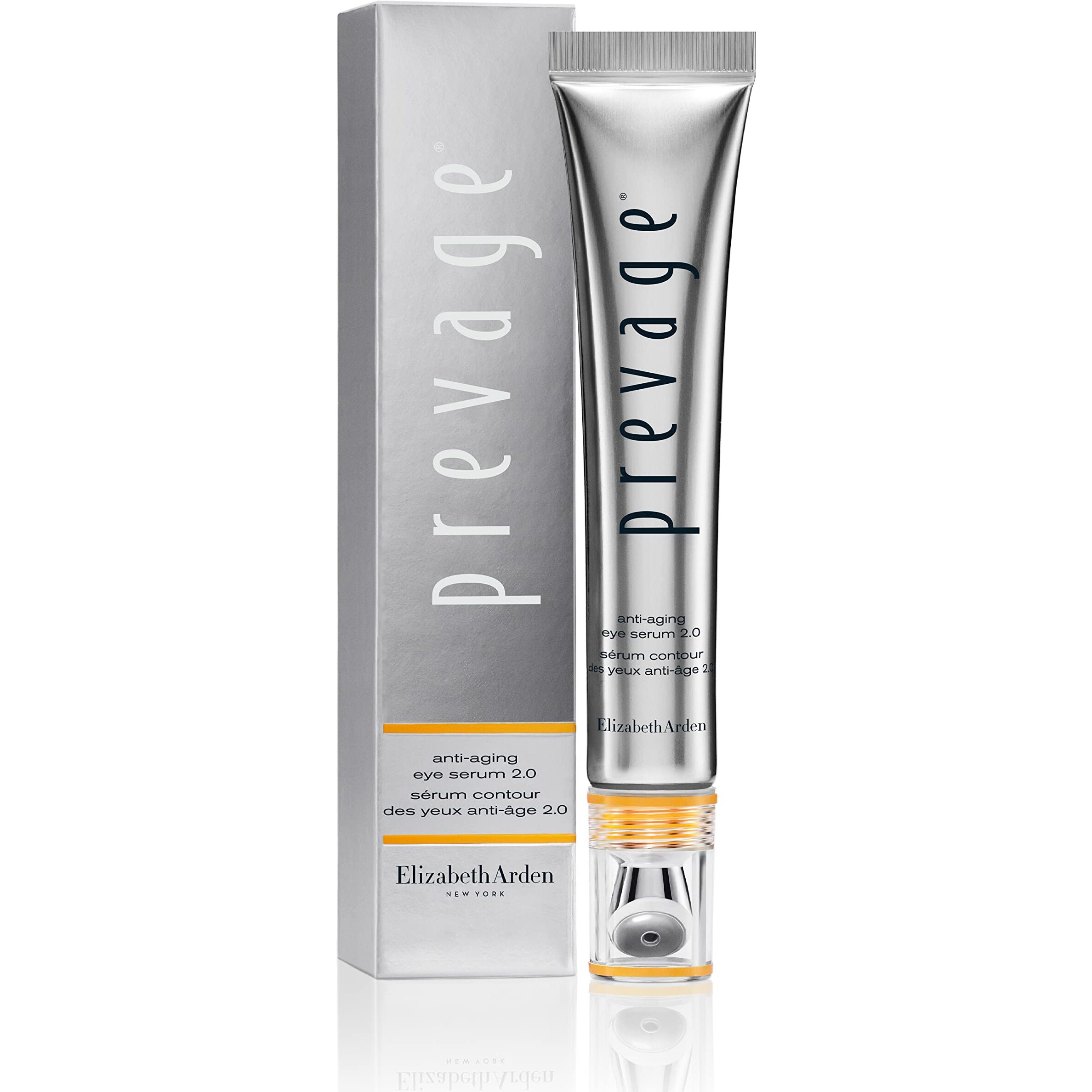 Elizabeth Arden PREVAGE Under Eye Serum 2.0, Anti Wrinkle Serum with Cooling Tip, Fixes Crow's Feet, Puffiness, Dark Circles, and Loss of Radiance and Firmness, Safe for All Skin Types, 0.6 oz Tube