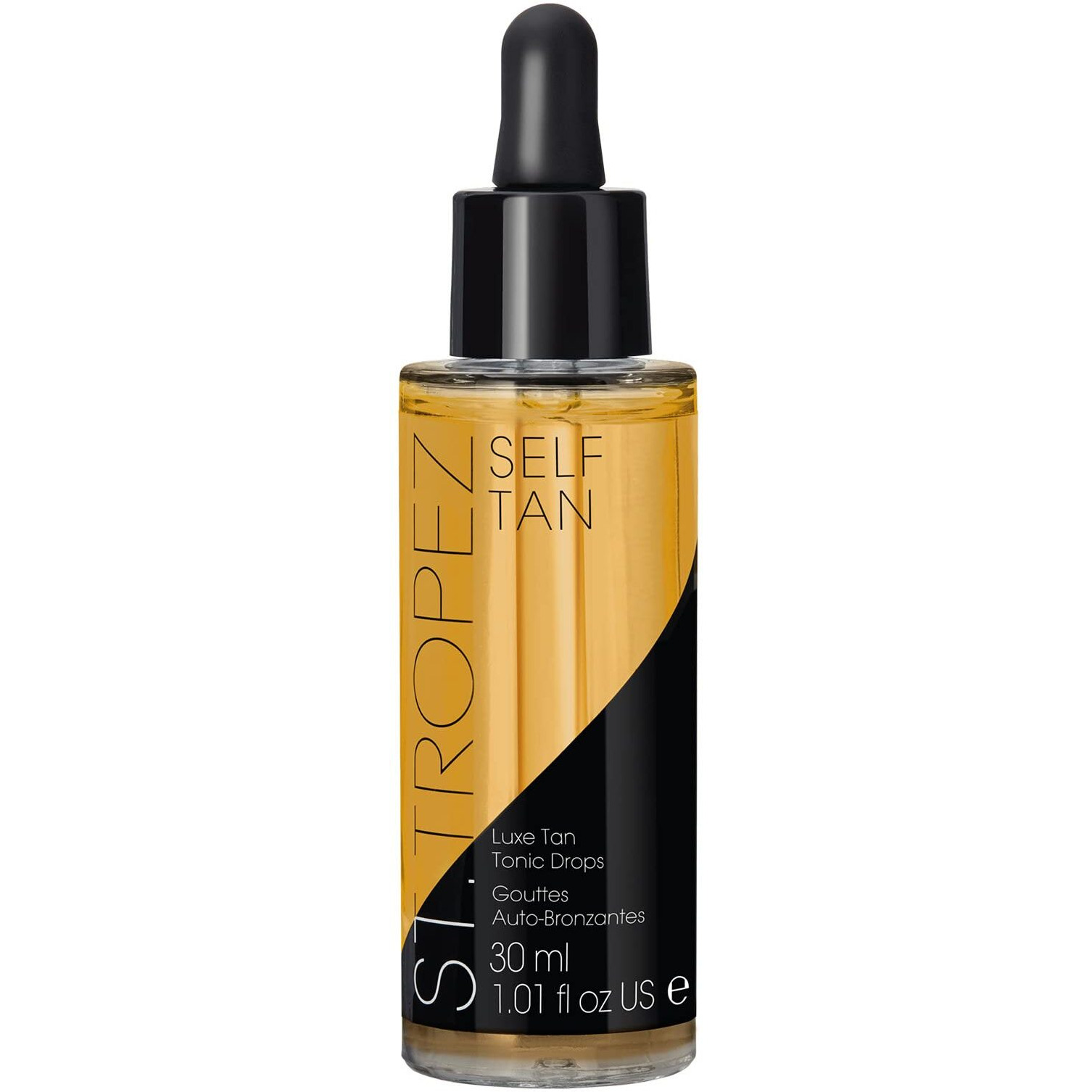 St.Tropez Luxe Tan Tonic Glow Drops, 5-in-1 Face Self Tanning Drops, Niacinamide, Hyaluronic Acid, Vitamin C & E, Vegan, Natural & Cruelty Free, 1 Fl Oz